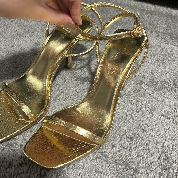 Zara Gold Heel Sandals - Picture 4 of 4